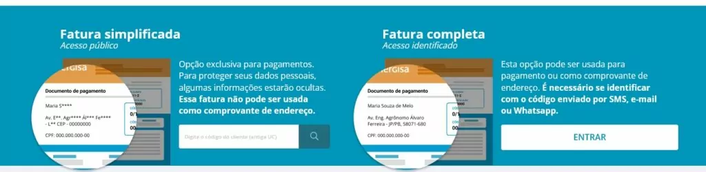 segunda via energisa